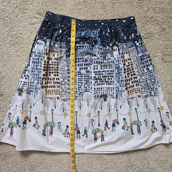 ModCloth Winter Wonderland Cotton Skirt Size L - Picture 8 of 11
